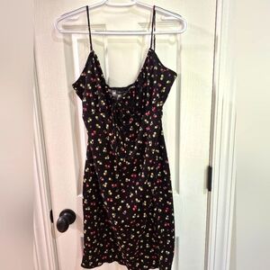 Zenobia Floral Black Summer Dress